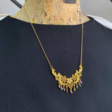 Collana girocollo Belle Epoque con Tormaline