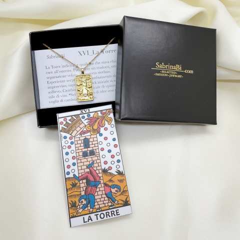 Collana Tarocchi La Torre Gold | Arcano XVI - SabrinaBi