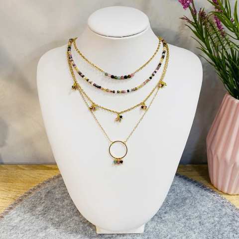Alchimia di Colori necklace Tourmaline beads
