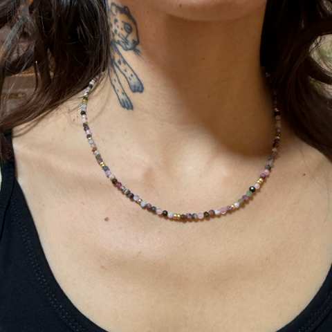 Alchimia di Colori necklace Tourmaline beads