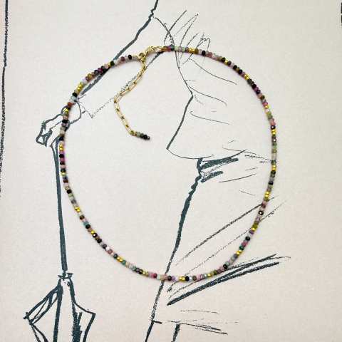 Alchimia di Colori necklace Tourmaline beads