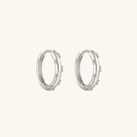 Gold/Silver Spotted Hoops