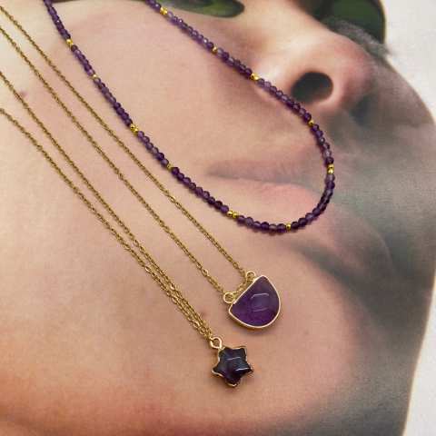 Collana Semicerchio Ametista