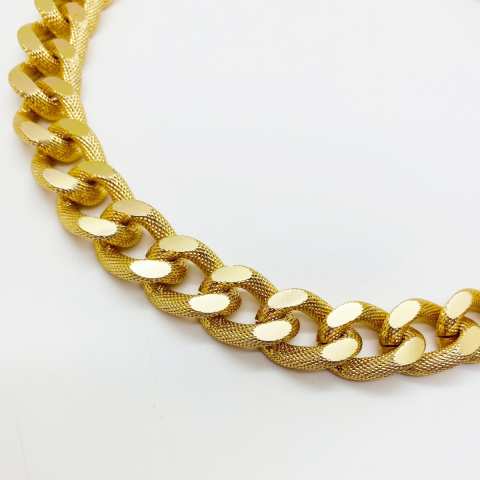 Collana chunky catena groumette diamantata