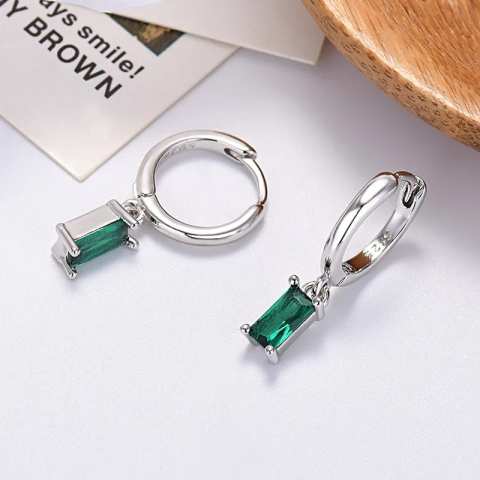 Ear Set 6 orecchini Simple Green Silver