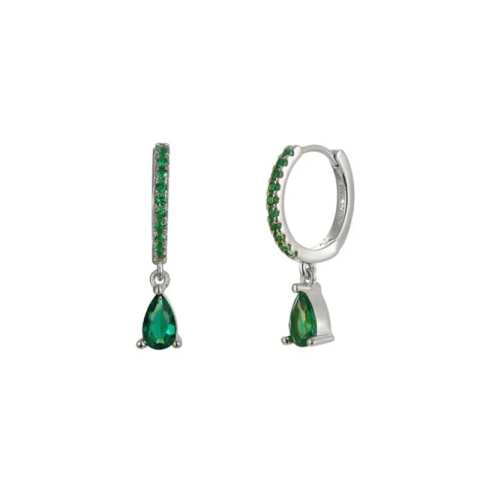 Ear Set 6 earrings Super Green Silver