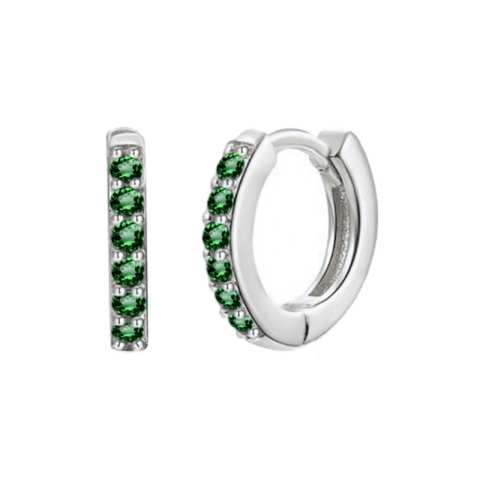 Ear Set 6 earrings Super Green Silver