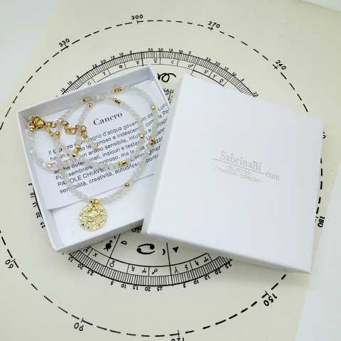 Collana Zodiac Cancro con Pietra di Luna