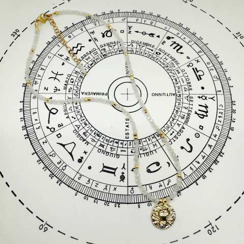 Collana Zodiac Cancro con Pietra di Luna