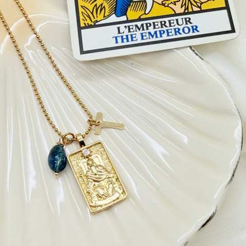 Collana Tarocchi L'Imperatore Gold | Arcano IV - SabrinaBi