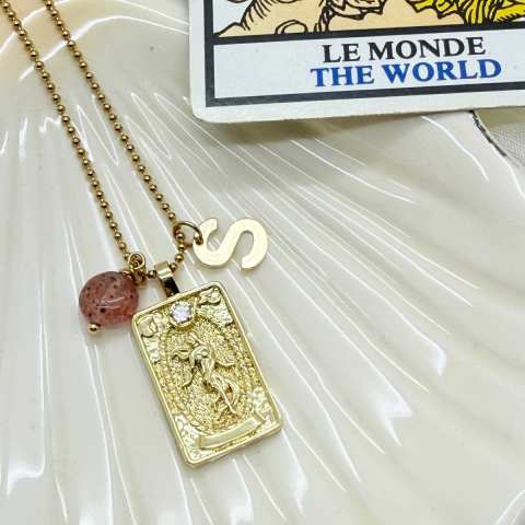 The World Arcane XXI Tarot Necklace 