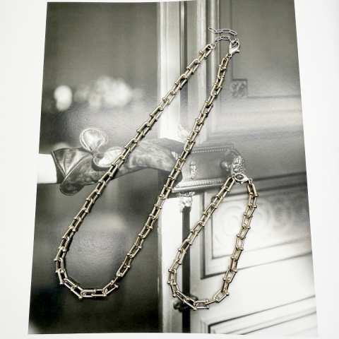 U-shaped chain silver bracelet