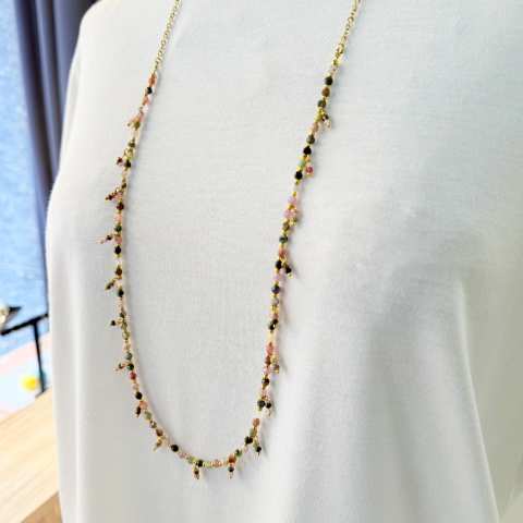 Collana lunga Arcobaleno di Tormalina