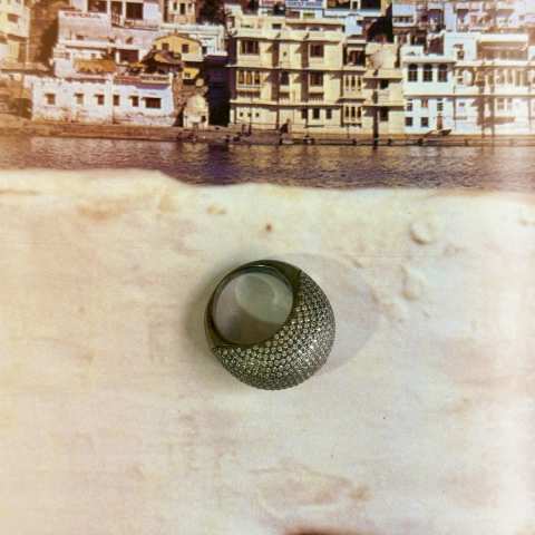 Diamond Dust Domed Ring