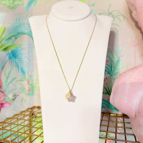 Natural Stone Star Necklace