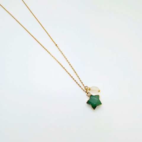 Natural Stone Star Necklace