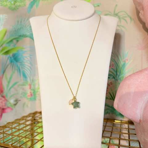 Natural Stone Star Necklace