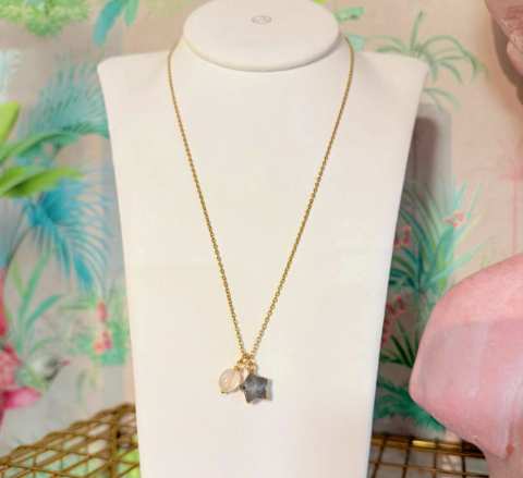 Natural Stone Star Necklace
