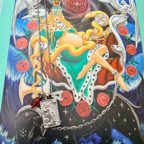 The Empress Arcane III Tarot Necklace Silver