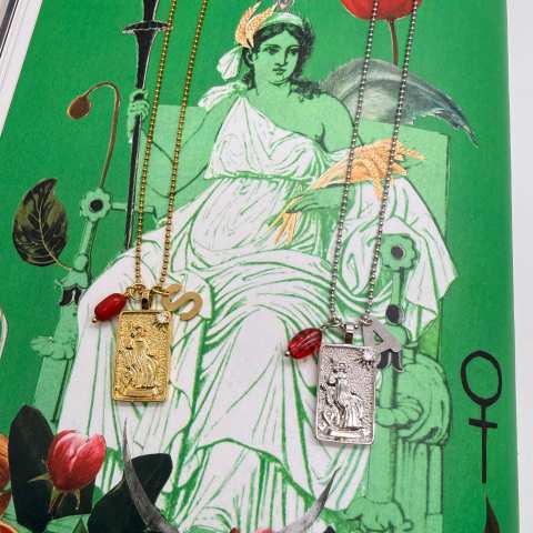 The Empress Arcane III Tarot Necklace Silver