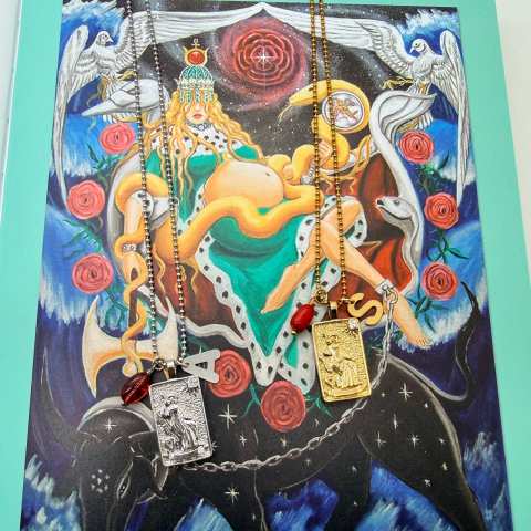 The Empress Arcane III Tarot Necklace Silver