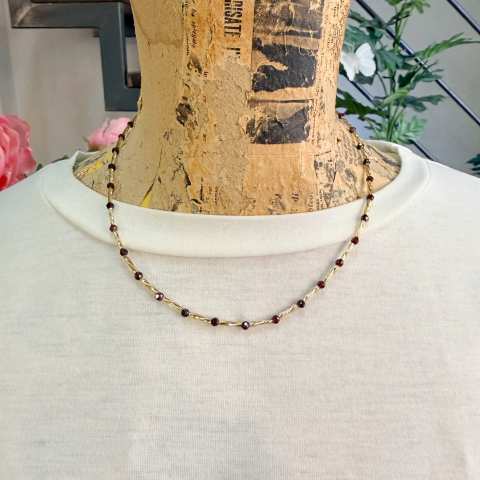 Oro Profondo Necklace Riflessi di Granato