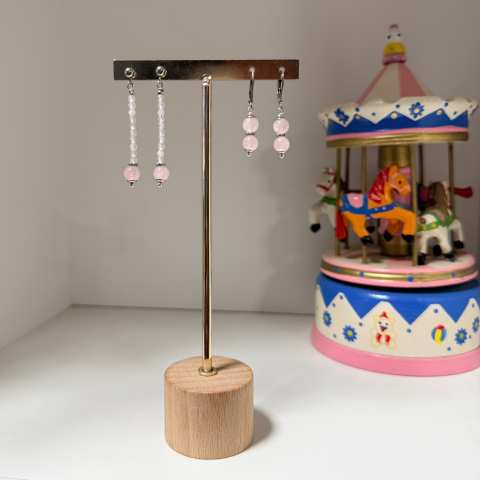 Duo earrings — Rose Poudré