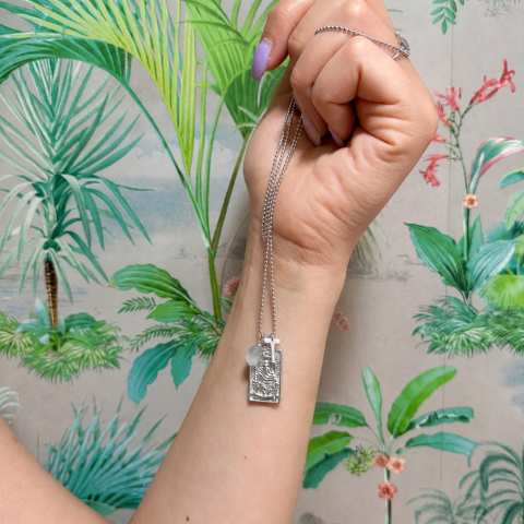 The Emperor Arcane IV Tarot Necklace Silver