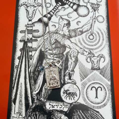 The Emperor Arcane IV Tarot Necklace Silver