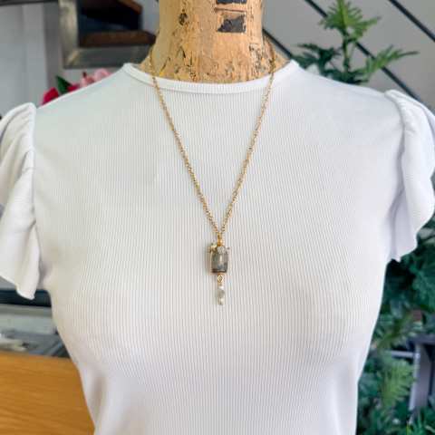 Combo Labradorite e Perle | Collana + Orecchini | SabrinaBi