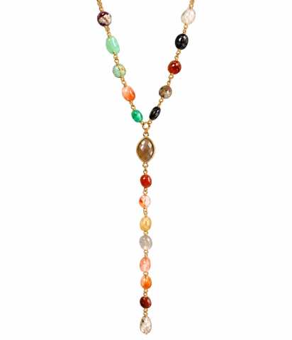 Bohème – collana a Y con fluorite e pietre dure | SabrinaBi