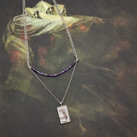 Collana doppia L’Eremita con Ametista