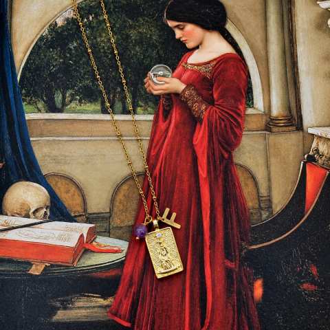 Collana Tarocchi La Papessa con Ametista | SabrinaBi