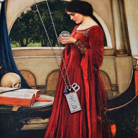 Collana Tarocchi La Papessa con Ametista | SabrinaBi