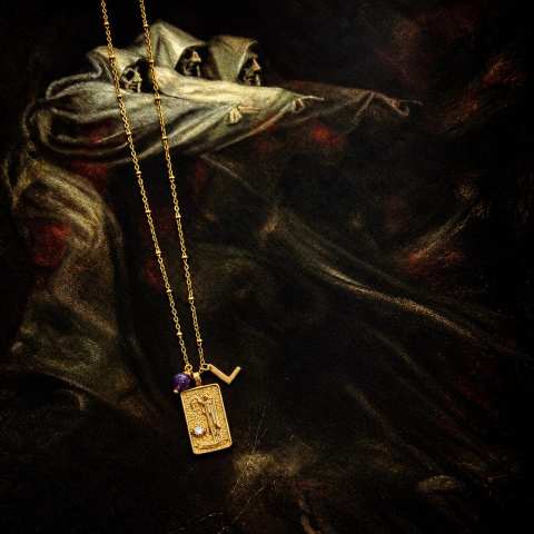 Collana Tarocchi L’Eremita con iniziale | SabrinaBi