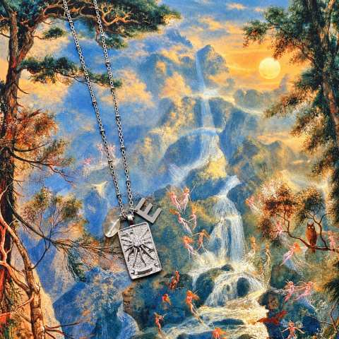 The Sun Tarot Necklace with Initial | SabrinaBi