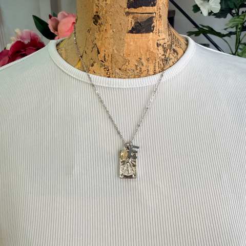 The Sun Tarot Necklace with Initial | SabrinaBi