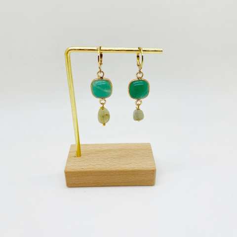 Natural Stone Cushion Earrings | SabrinaBi