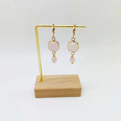 Natural Stone Cushion Earrings | SabrinaBi