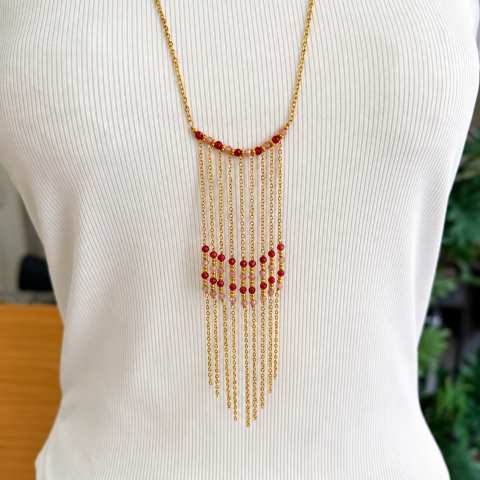 Collana con Rubini e Tormalina Rosa | SabrinaBi