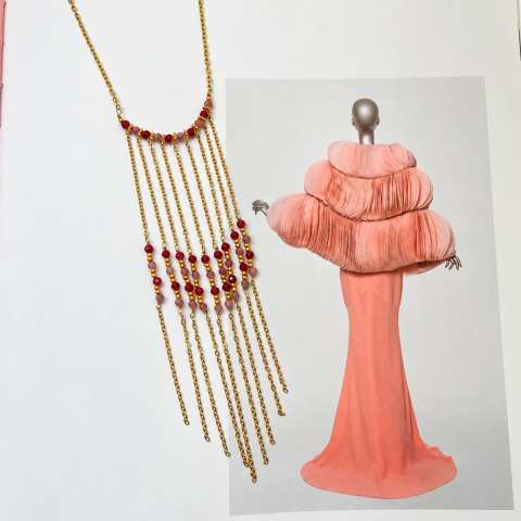 Collana con Rubini e Tormalina Rosa | SabrinaBi