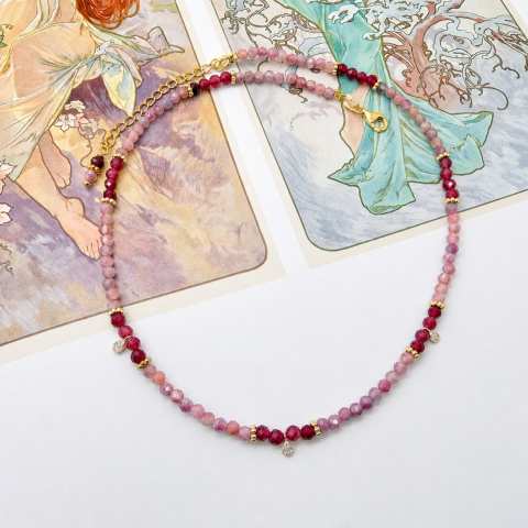 Ruby and Pink Tourmaline Necklace | SabrinaBi