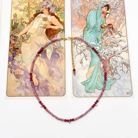Ruby and Pink Tourmaline Necklace | SabrinaBi