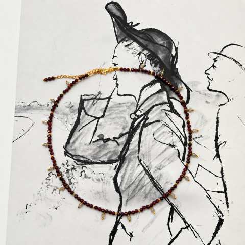 Collana in Granato e Labradorite | SabrinaBi