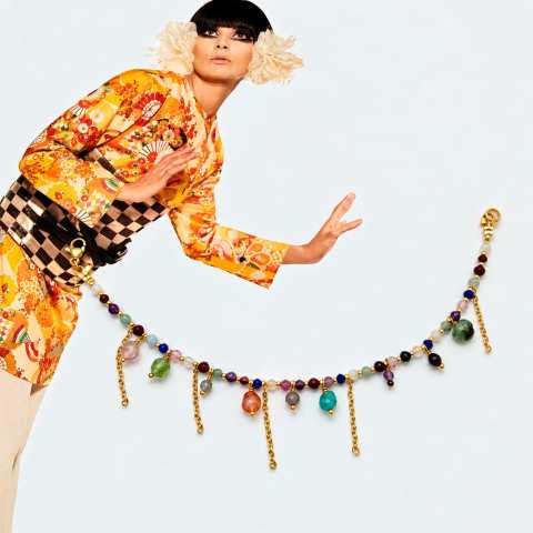 Gemstone Bracelets with Chains – Gold or Silver | SabrinaBi