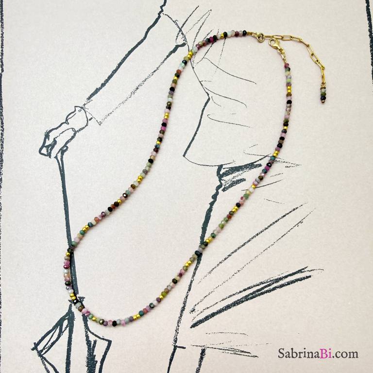 Alchimia di Colori necklace Tourmaline beads