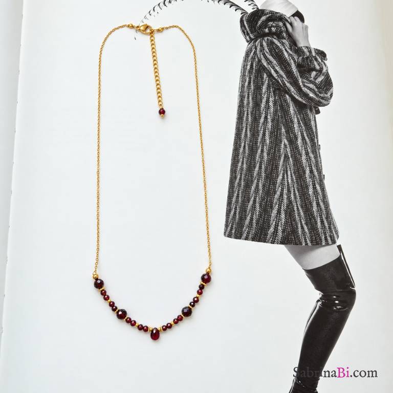 Arco di Granato Natural Garnet Necklace | SabrinaBi