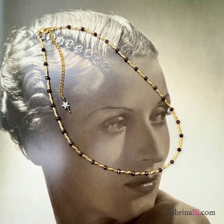 Oro Profondo Necklace Riflessi di Granato