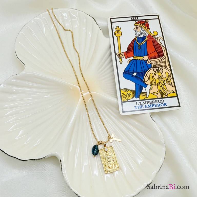 Collana Tarocchi L'Imperatore Gold | Arcano IV - SabrinaBi