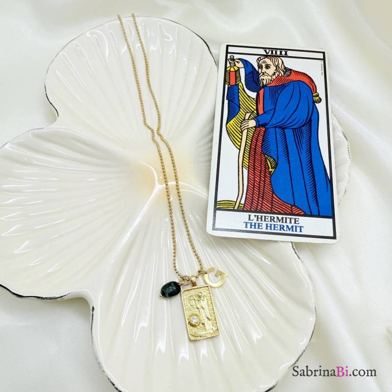 Collana Tarocchi L'Eremita Gold | Arcano IX - SabrinaBi
